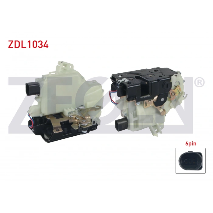 KAPI KILIDI MOTORLU SOL ARKA 6 PIN VOLKSWAGEN GOLF IV - BORA 1997-2005/ JETTA II 1982-1992/ PASSAT 1997-2001