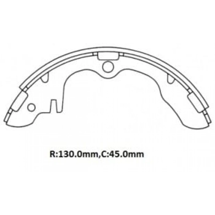 KIA CERES- KAMYONET- 90/00; ÖN/ARKA FREN PABUCU 2.2CC (130X45)(DAIWA)