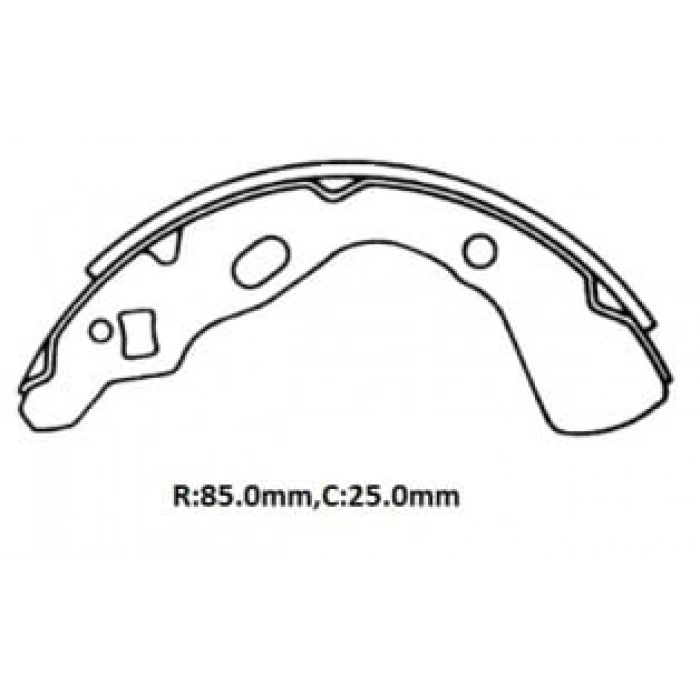 KIA PRIDE- 00/01; ARKA FREN PABUCU (85X25) (DAIWA)