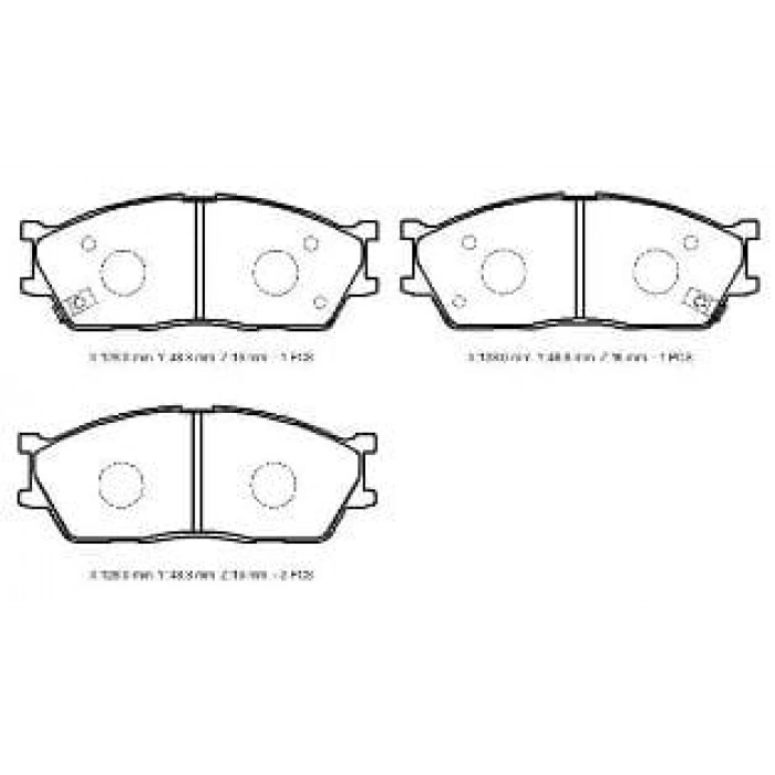 KIA RIO- II- 03/05; ÖN FREN BALATASI (127,8X48.8X16) (DAIWA)