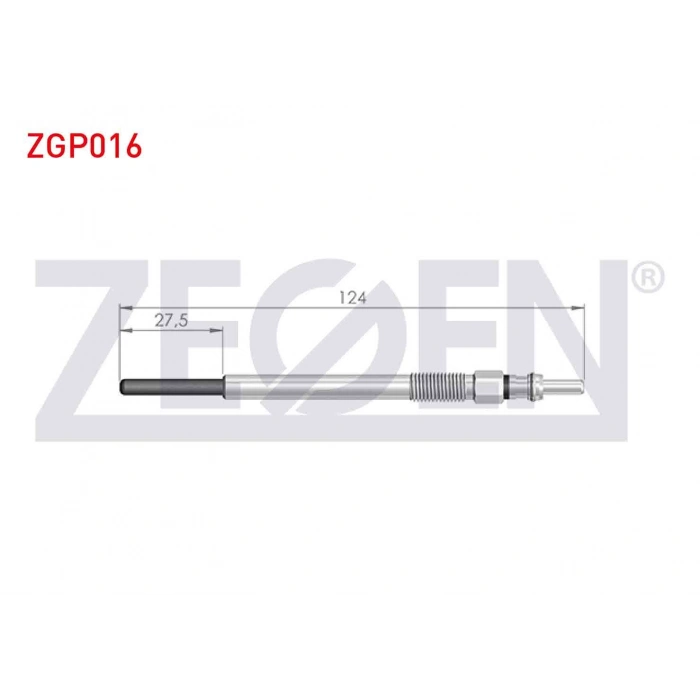 KIZDIRMA BUJI 11V 124mm CITROEN BERLINGO 1.6HDI 2008- / NEMO 1.4 HDI 2007- / PARTNER 1.6HDI 2008- / BIPPER (AA) 1.4HDI 2008- (DV4TED-DV6TED)