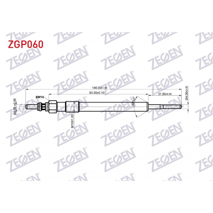 KIZDIRMA BUJI 4,4V OPEL ASTRA J 1.6 CDTI 2009-2016/ ASTRA K 1.6 CDTI 2015-/ INSIGNIA A 1.6 CDTI 2008-2017/ INSIGNIA B 1.6 CDTI 2017-/ MOKKA - MOKKA X 1.6 CDTI 2012-
