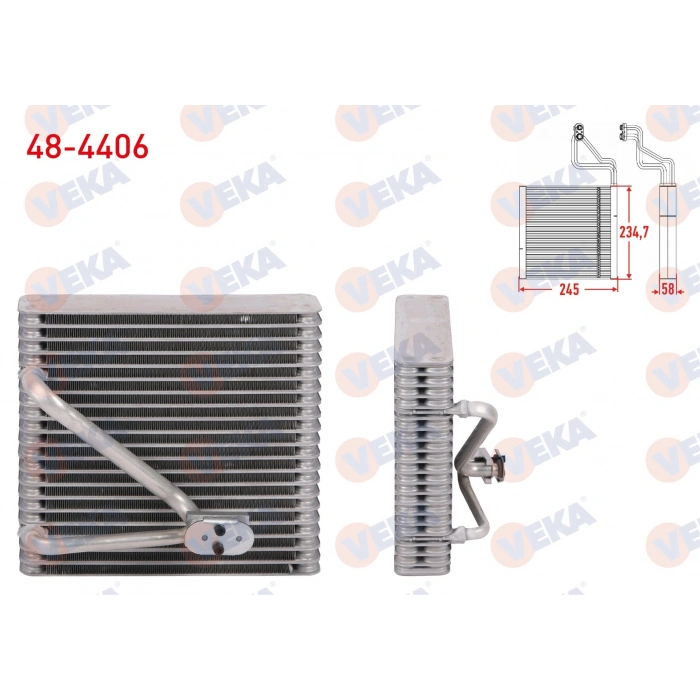 KLIMA EVAPORATORU BORULU 234,7X245X58 CADDY III-IV 07-20/ GOLF V-VI 03-12/JETTA III-IV 06-15/PASSAT 05-14/SCIROCCO 08-17/TIGUAN 08-18/AUDI A3 05-13/TOLEDO 04-09/LEON 06-12/SUPERB 10-15/OCTAVIA 10-13