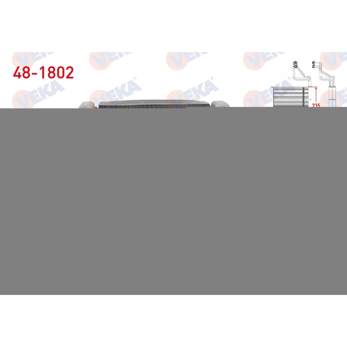 KLIMA EVAPORATORU BORULU 235X200X58 FIAT DOBLO (119,223) 1.3 MJT - 1.9 MJT - 1.4 2001-2010