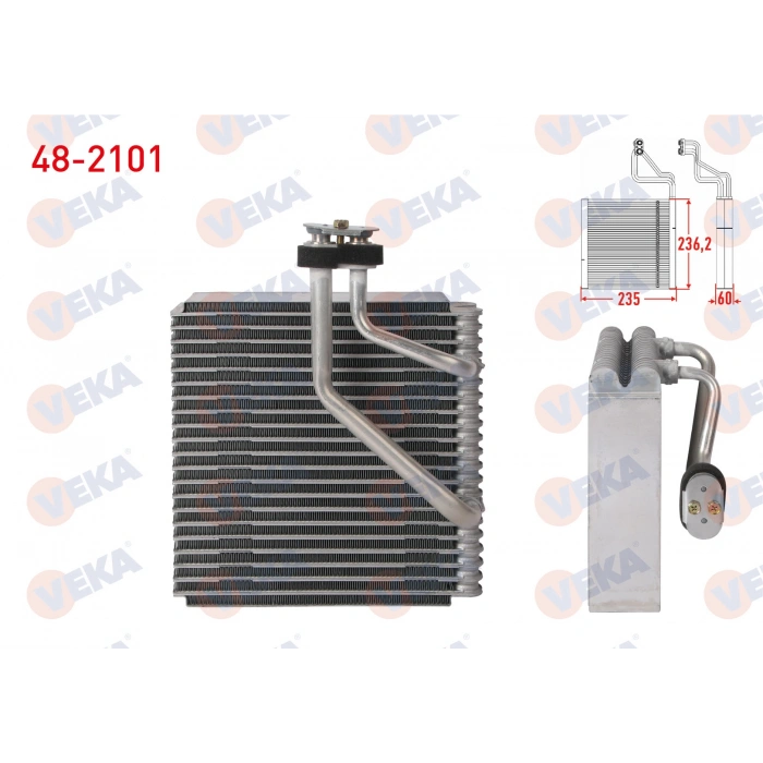 KLIMA EVAPORATORU BORULU 236,2X235X60 HYUNDAI ACCENT II 2000-2005