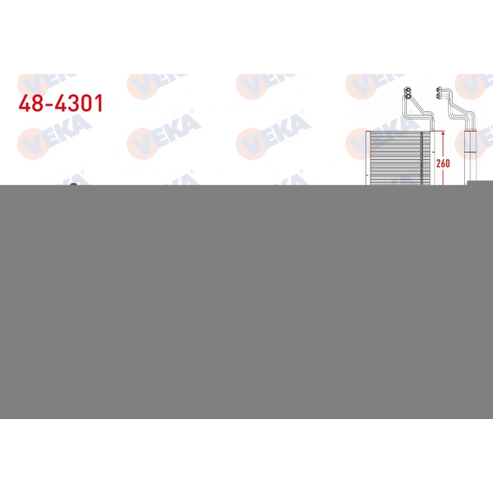 KLIMA EVAPORATORU BORULU 260X255X58 TOTOTA COROLLA (_E12_) 2001-2007