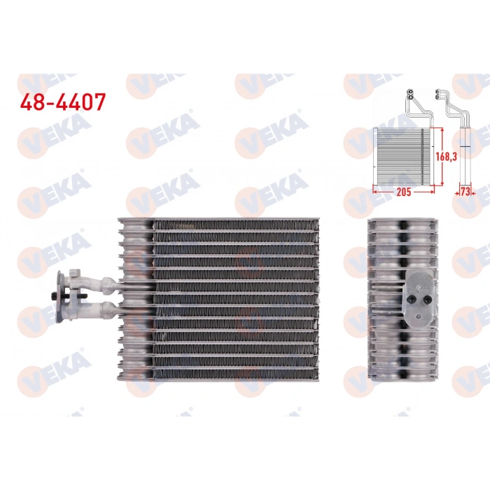 KLIMA EVAPORATORU BORULU (ARKA) 205X168,3X73 VW TRANSPORTER CARAVELLE T5, T6 2003-2022 / SHARAN 2010-2020 / SEAT ALHAMBRA 2010-2022
