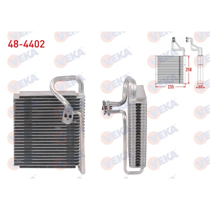 KLIMA EVAPORATORU BORULU (ON) 258X235X60 VOLKSWAGEN CRAFTER 2006-2016 / MERCEDES SPRINTER 2006-2016