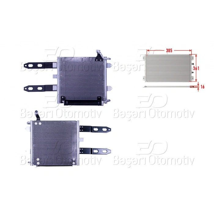 KLIMA RADYATORU 385X361X16 VW POLO 1.4 1.6 99-01
