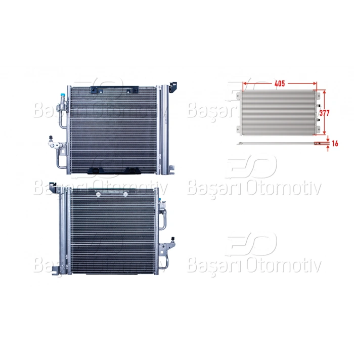 KLIMA RADYATORU 405X377X16 OPEL ASTRA H ZAFIRA B 1.7CDTI 04 >