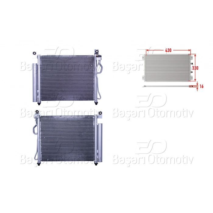 KLIMA RADYATORU 430X330X16 KIA PICANTO 04>