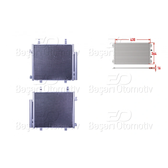 KLIMA RADYATORU 430X364X16 NISSAN PIXO 1.0 2009>