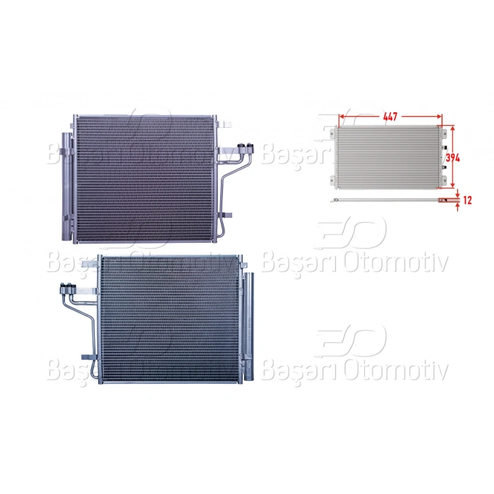 KLIMA RADYATORU 447X394X12 HYUNDAI I10 3 1.0 MPI 1.2 2019>KIA PICANTO 3 1.0 2017>KIA PICANTO 1.2 2017>
