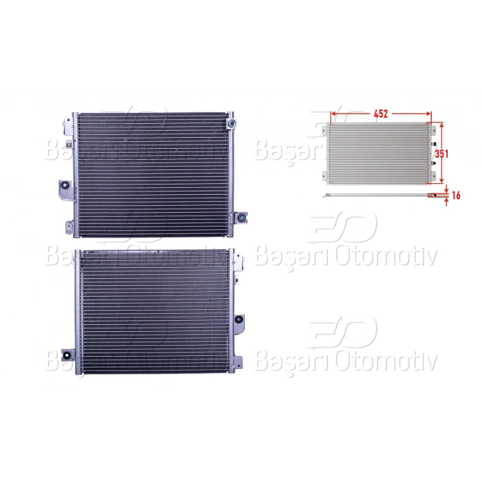 KLIMA RADYATORU 452X351X16 HYUNDAI ATOS 1.0 1.1 03>