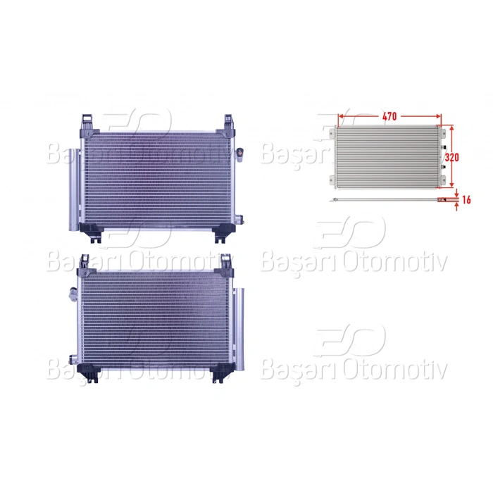 KLIMA RADYATORU 470X320X16 TOYOTA YARIS D-4D 06>