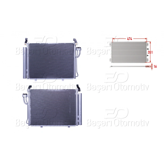 KLIMA RADYATORU 474X351X16 HYUNDAI I10 BENZIN 08>