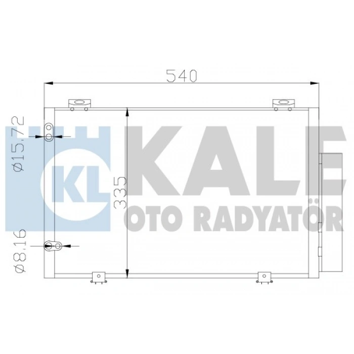 KLIMA RADYATÖRÜ 484X343,9X16 YARIS (P1) 1.0:1.3 99-05