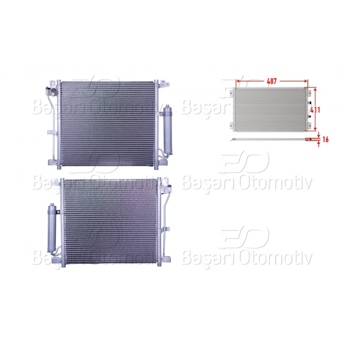 KLIMA RADYATORU 487X411X16 NISSAN JUKE 1.5DCI 10 >