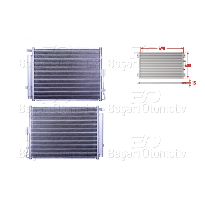 KLIMA RADYATORU 490X400X15 KIA SOUL 09>