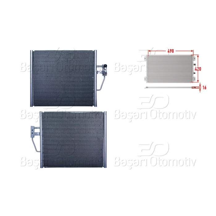 KLIMA RADYATORU 498X420X16 BMW 5 SERISI E39 95-04. Z8 E52 98-03