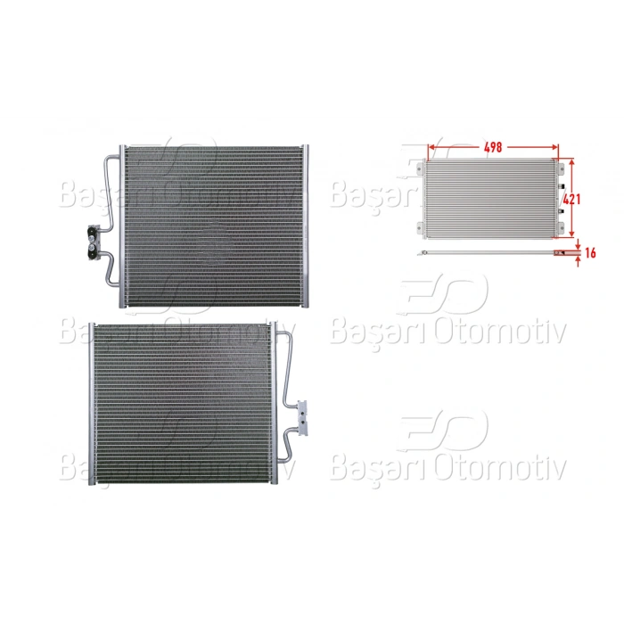 KLIMA RADYATORU 498X421X16 BMW 7 (E38) 725 TDS 1996-2001 BMW 7 (E38) 730 I 1994-2001BMW 7 (E38) 735 I 1996-1998