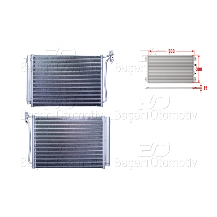 KLIMA RADYATORU 500X380X15 BMW X5 E53 98-06 M57. M57N. M54.N62. M62