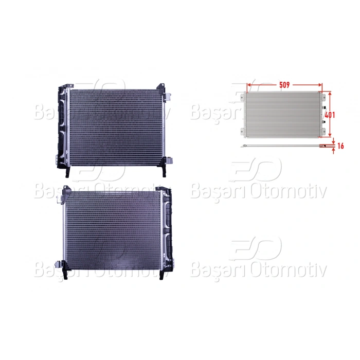 KLIMA RADYATORU 509X401X16 NISSAN MICRA 1.2 12V 10>