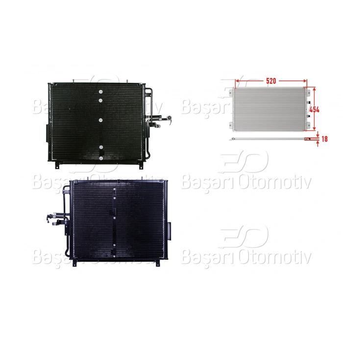 KLIMA RADYATORU 520X454X18 MERCEDES-BENZ 124 93-97