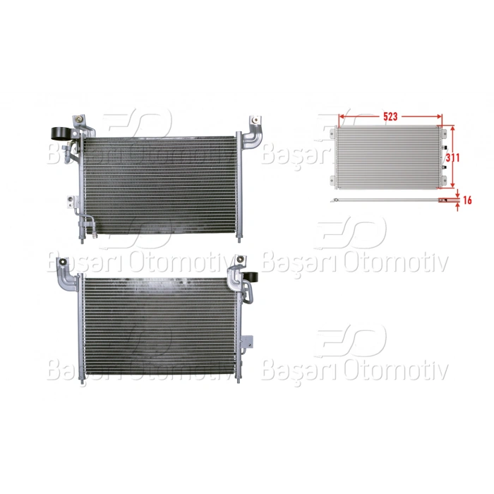 KLIMA RADYATORU 523X311X16 FORD RANGER 99>