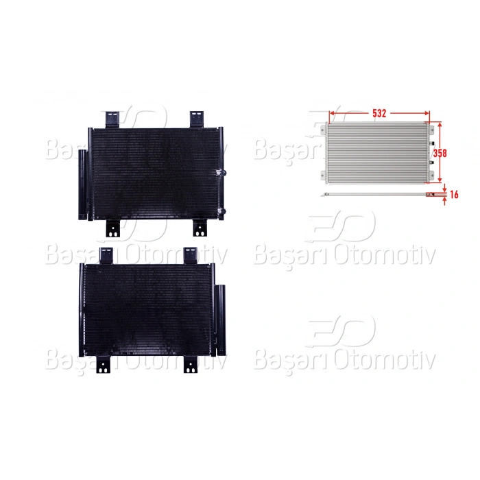 KLIMA RADYATORU 532X358X16 DAIHATSU TERIOS 1.3 1.5 05 >