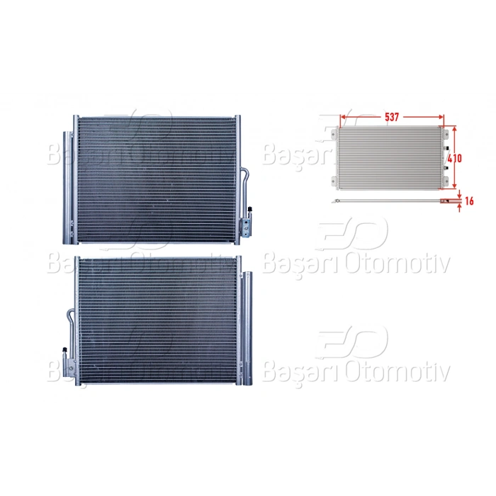 KLIMA RADYATORU 537X410X16 OPEL MERIVA B 1.3 CDTI 1.4 1.7 CDTI 10 >