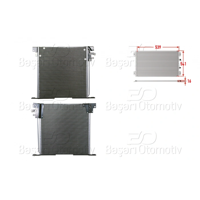 KLIMA RADYATORU 539X541X16 MERCEDES-BENZ VITO 97-03