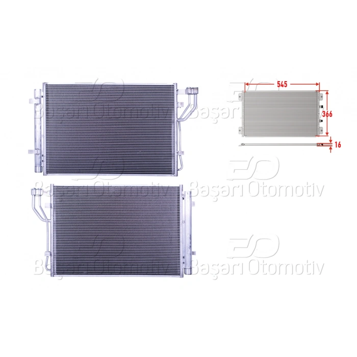 KLIMA RADYATORU 545X366X16 HYUNDAI IX20 1.6 BENZIN 11>