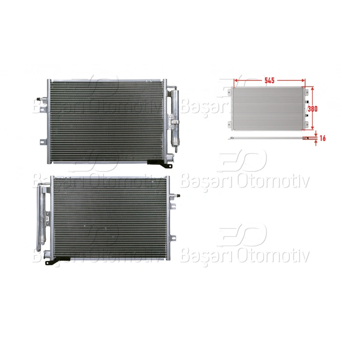 KLIMA RADYATORU 545X380X16 RENAULT CLIO 3 1.4 1.6 05 >