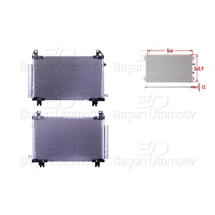 KLIMA RADYATORU 546X340,9X12 TOYOTA YARIS 15-18