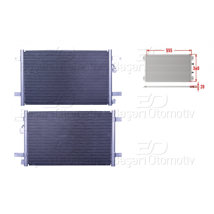 KLIMA RADYATORU 555X360X20 VW SHARAN 96 >