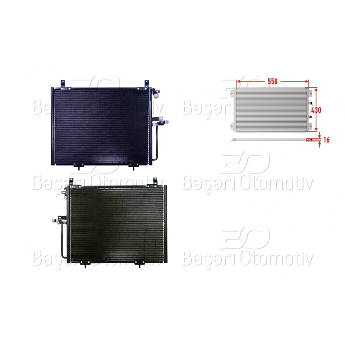 KLIMA RADYATORU 558X430X16 MERCEDES-BENZ W124 230E 84>