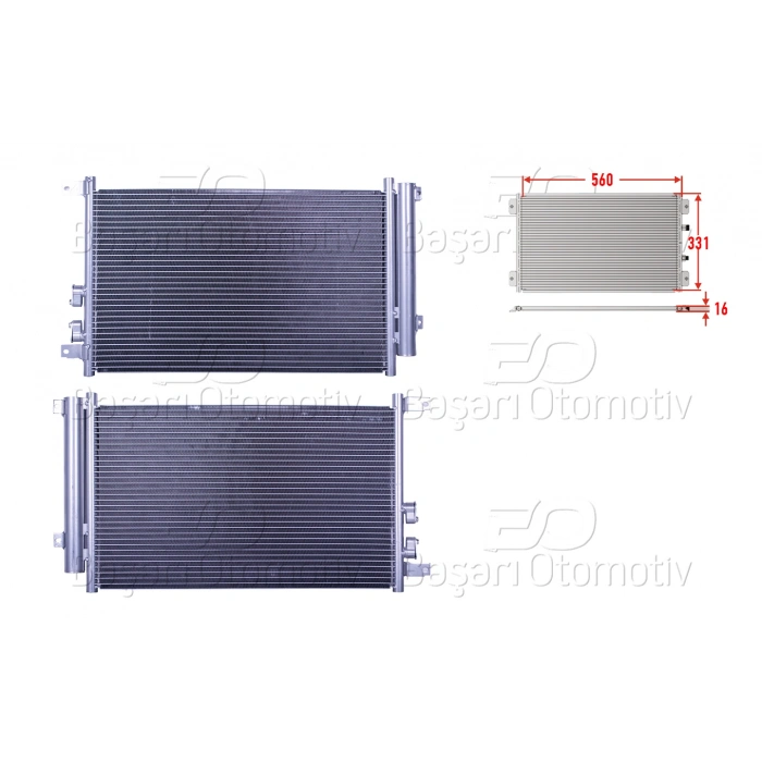 KLIMA RADYATORU 560X331X16 ALFA ROMEO 147 1.9JTD 01>