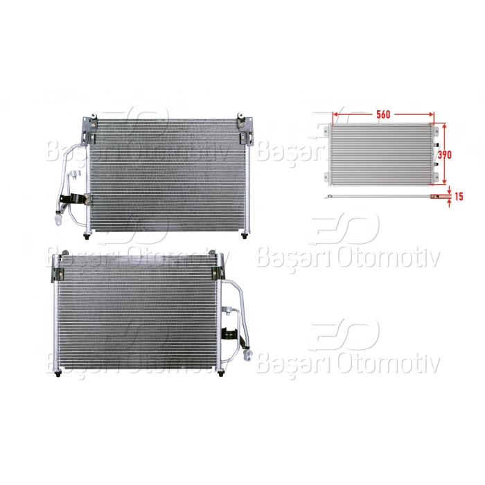 KLIMA RADYATORU 560X390X15 DAEWOO LANOS 1.3 1.5 97 >96274635