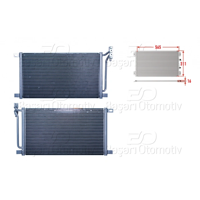 KLIMA RADYATORU 565X311X16 BMW 3 SERISI E46 97-06. X3 E83 03-10 DIZEL