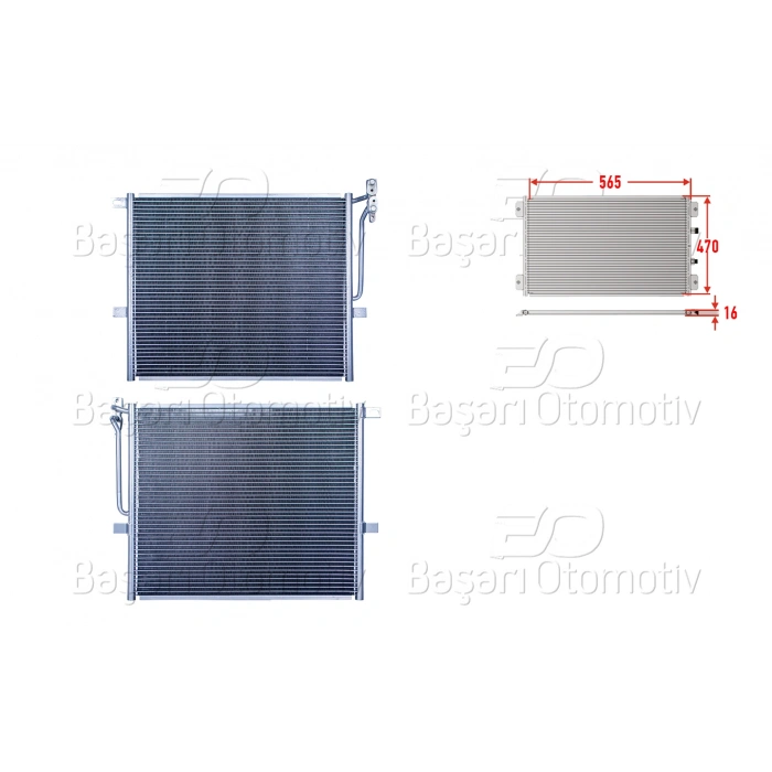 KLIMA RADYATORU 565X470X16 BMW X3 E83 BENZINLI 03-10