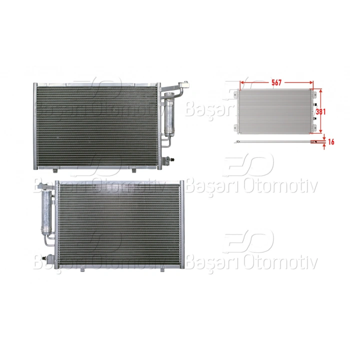 KLIMA RADYATORU 567X381X16 FORD FIESTA 1.4 1.5 1.6 12>