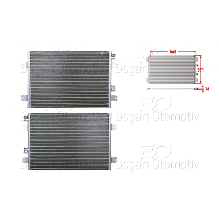 KLIMA RADYATORU 568X391X16 DACIA LOGAN SANDERO 1.5 DCI 1.6 05 > DUSTER 10