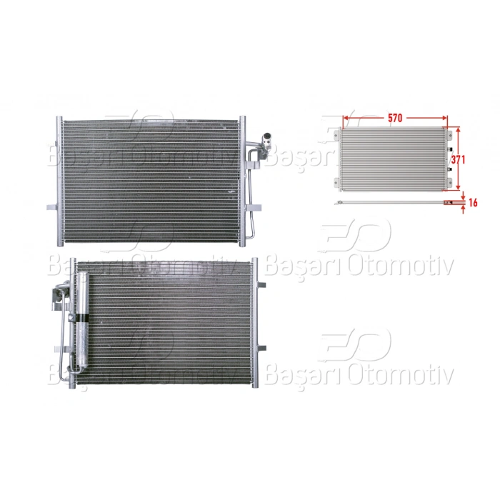 KLIMA RADYATORU 570X371X16 MAZDA3 1.6D 09>
