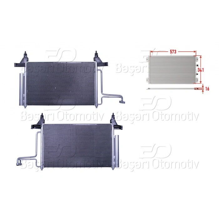 KLIMA RADYATORU 573X341X16 FIAT STILO 01>