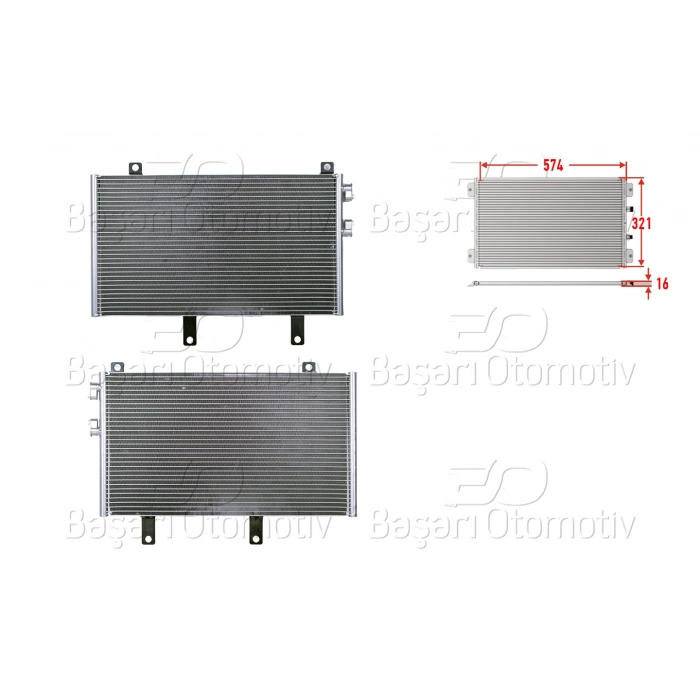 KLIMA RADYATORU 574X321X16 ALFA ROMEO 145. 146. 155 92>