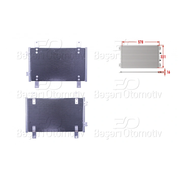 KLIMA RADYATORU 578X331X16 PEUGEOT BOXER JUMPER FIAT DUCATO 2.0 2.2 2.8 02>