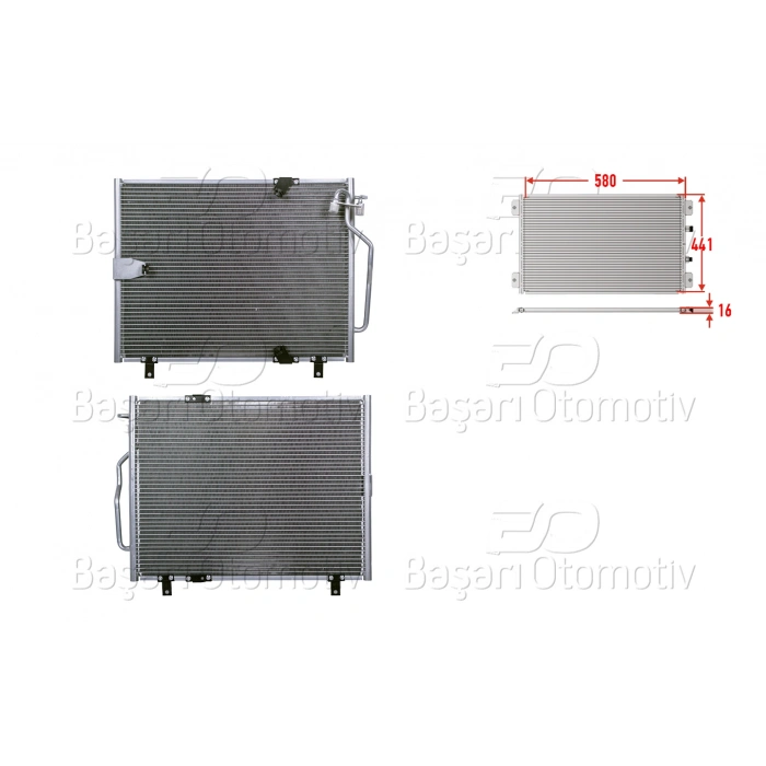 KLIMA RADYATORU 580X441X16 BMW 5 (E34) 525 TDS 1991-1995 BMW 5 (E34) M5 1988-1992 BMW 5 TOURING 525 TDS 1991-1996