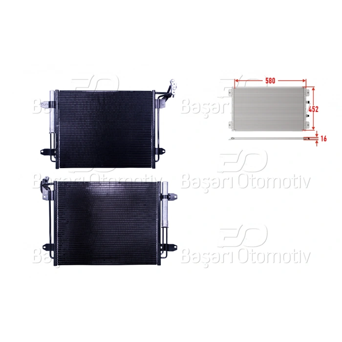 KLIMA RADYATORU 580X452X16 VW TIGUAN 1.4 TSI 2.0 TDI 07 >