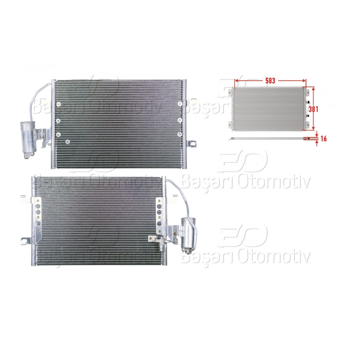 KLIMA RADYATORU 583X381X16 MERCEDES-BENZ VANEO 03>